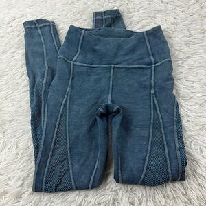 Lululemon Wunder Under HR Snow Washed Ribbed 28" Washed Night Diver